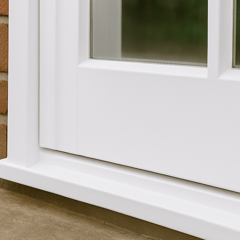 PNA Schilders – Strak afgewerkt houten kozijn in Winschoten Strak witgeschilderd houten kozijn door PNA Schilders in Winschoten, na herstel en afwerking